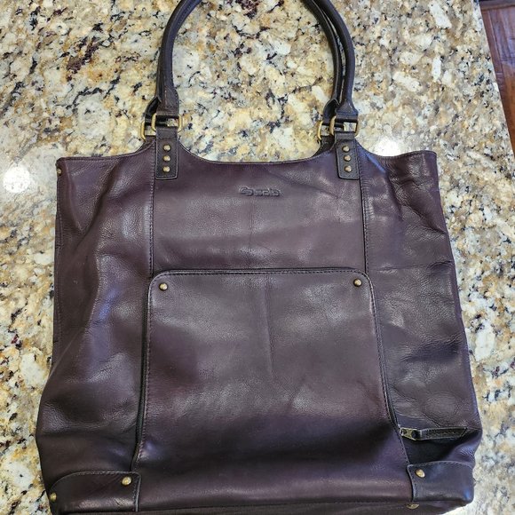 solo Bags Solo Dark Brown Genuine Leather Laptop Bucket Tote Poshmark